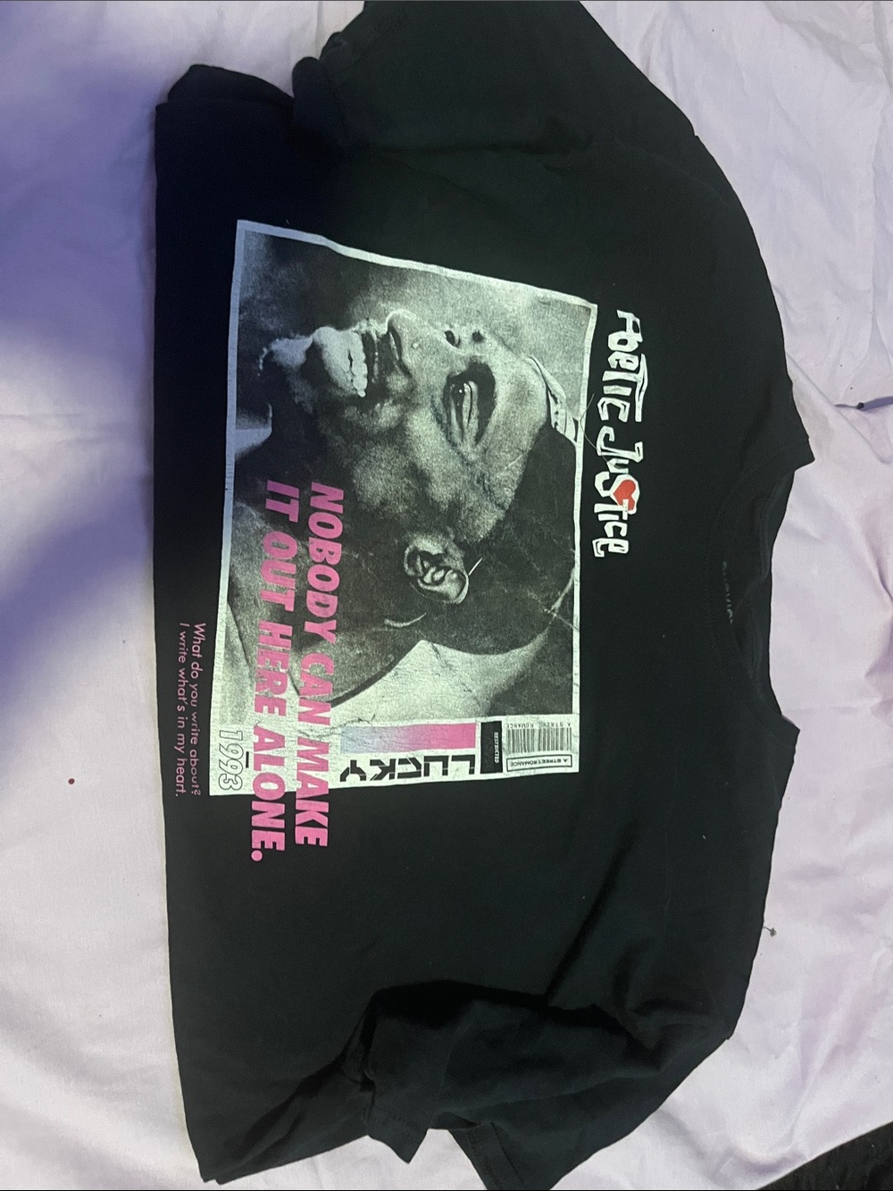 Police Justice Black Graphic Short Sleeve Tee